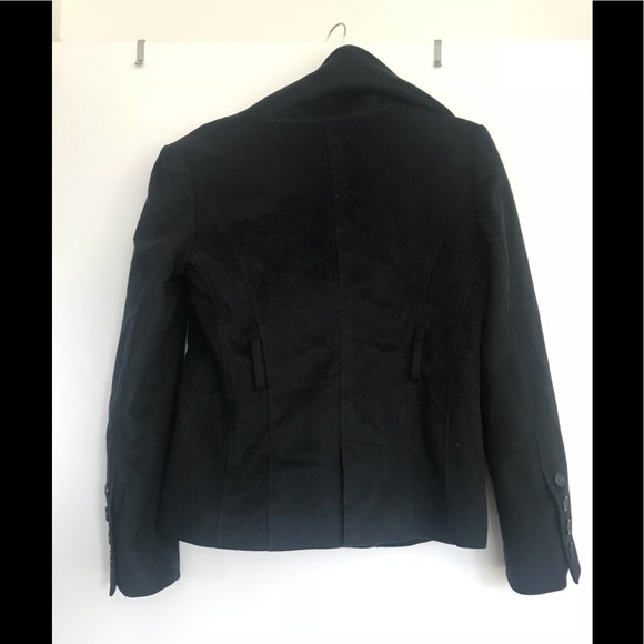 Designer Wool coat with high collar - Picture 6 of 16